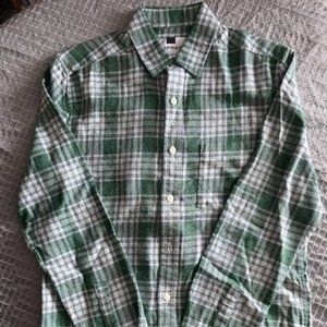 TOPMAN NEW PLAID BUTTON DOWN CASUAL SHRT SIZE XS 100% KATUN
